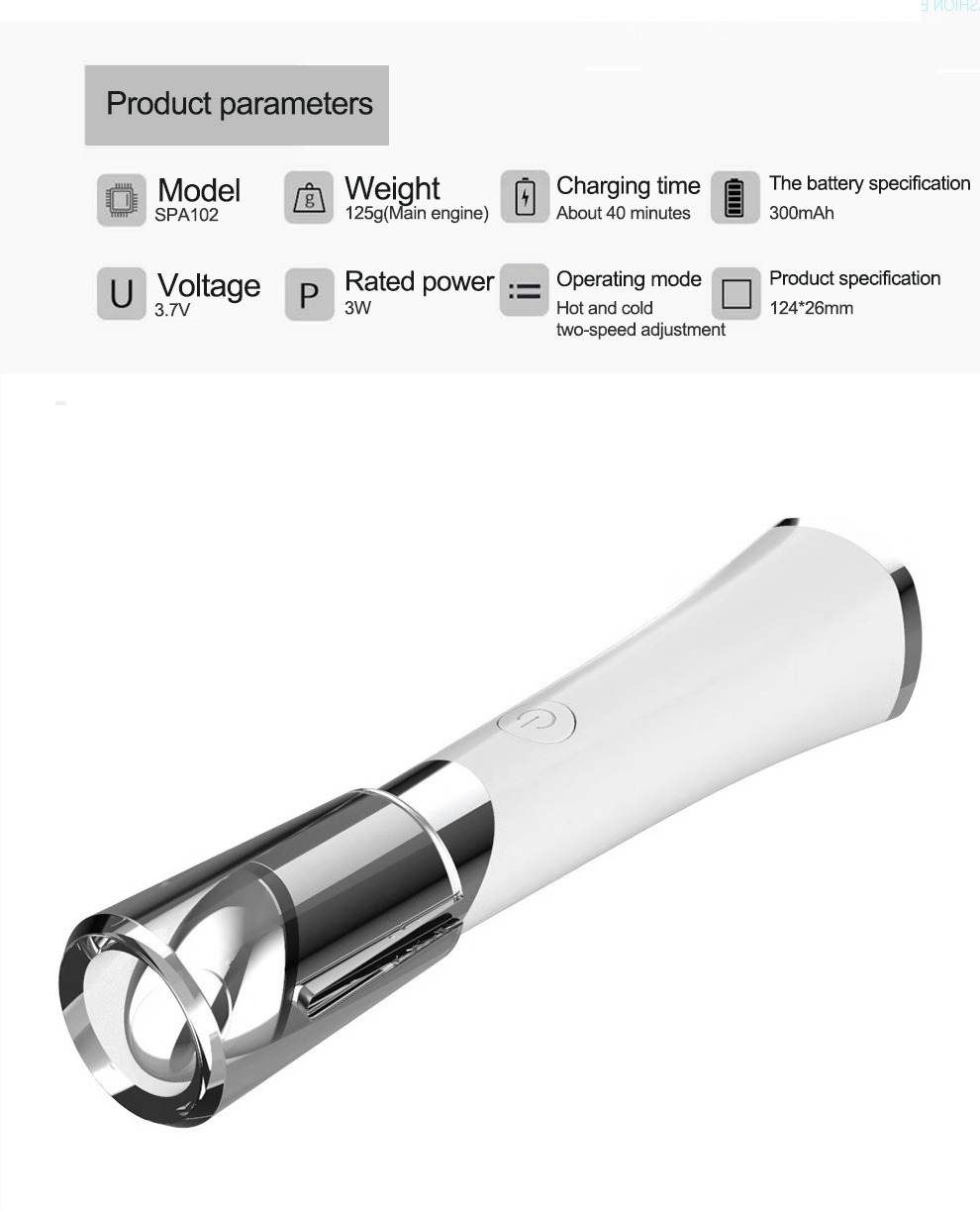 Dettagli del dispositivo per la cura della pelle del massaggiatore facciale ricaricabile tramite USB del massaggiatore per gli occhi di bellezza